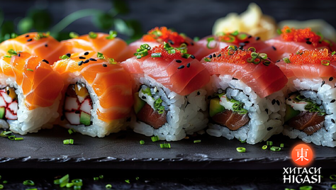 Вкусные сеты и роллы со скидкой 50% от службы доставки «Хигаси»!